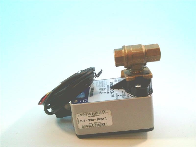 Modelo VG1241AE Válvula de bola de latón chapado en dos vías NPT con modelo VA9203-GGA-2Z con resorte de retorno abierto sin interruptor actuador eléctrico