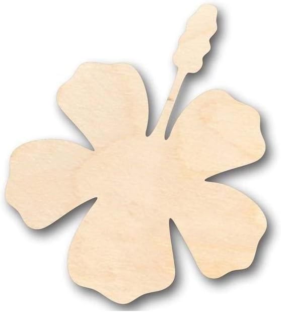 Unfinished Wood Hibiscus Shape Spring Flower Craft up to 46" DIY 18" / 3/4"
