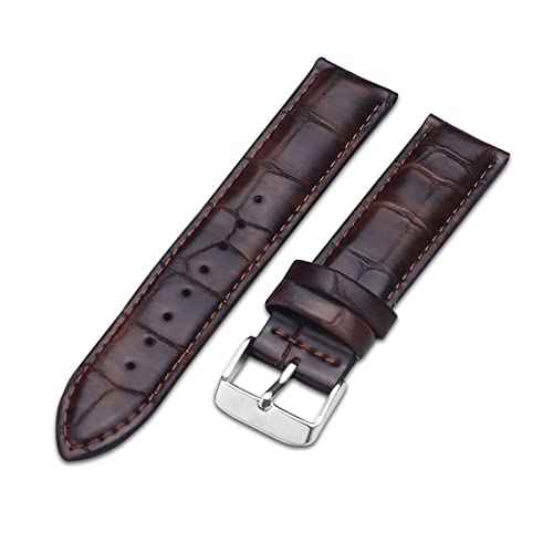 Bracelet de montre de courroie en cuir véritable souple classique