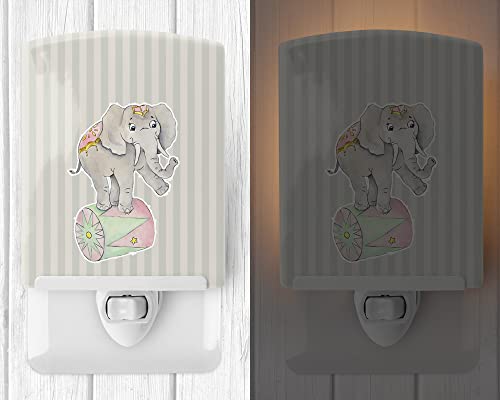 Lámpara de noche de cerámica elefante multicolor 6x4x3 in miniatura 2