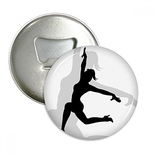 Ouvre-bouteille aimanté silhouette de danseuse argentée DIYthinker lot de 3 pièces - 2