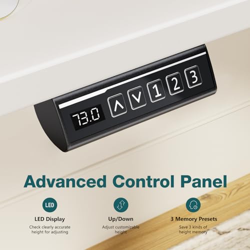 image for Smug Adjustable Height Standing Desk 48 Inch Electric Sit Stand Up Dow