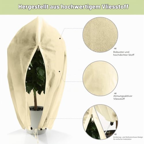 1pc Winterschutz Kübelpflanzensack, 200x240 cm Winterschutz für Pflanzen – Ansicht 3