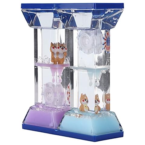 Sand Timers, Sensory Play Desk Decor Colourful Liquid Motion Bubbler Visual Timer Sand Timer for Ornaments Cover