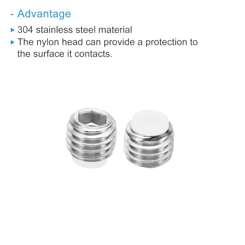 PATIKIL M10x8mm Nylon Tip Grub Screw - Image 4