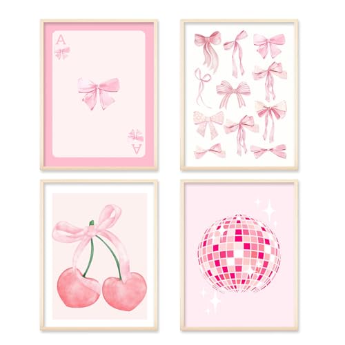 Coquette Cherry Bow Canvas Prints