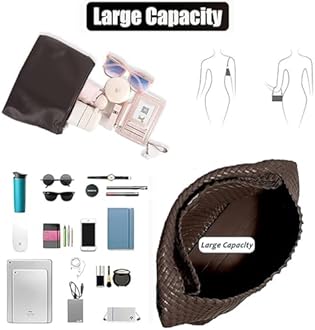 Geelyda Woven Tote Bag for Women with Purse, Fashion Shoulder Hobo Underarm Bags, Large Woven Handmade Work Commuter Day Bags