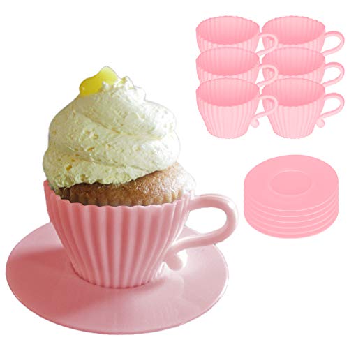 Teacup Cupcake Wrappers. Evelots Baking Cupcake Teacup SetOven Safe