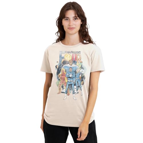 T-Shirt Femme Fantastic Four Marvel en Coton Naturel