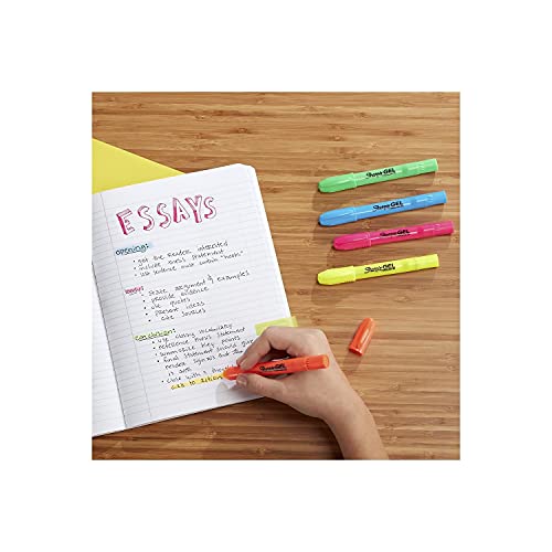 Image of Sharpie Gel Highlighters, Assorted Colors, Smear-Resistant, Bullet Tip, 5 Count - No Bleed, Won't Dry Out