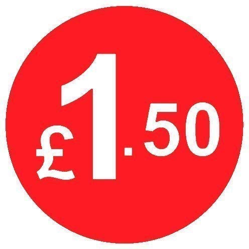 Price Stickers - 20mm Pack of 200 Round Red Labels From 99p to ยฃ10 (ยฃ1.50) Coloured Stick On Price Labels Stickers Removable Self Adhesive Pricing Sticker Paper Easy Peel Sticky Label Paper for Retail