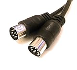 Schwarz Kunststoff geformt Fall poliger DIN Stecker mit Innenteil aus Metall und Gold Pins