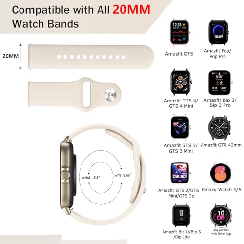 Bracelet en silicone de haute qualité compatible Amazfit Bip U Pro - 3