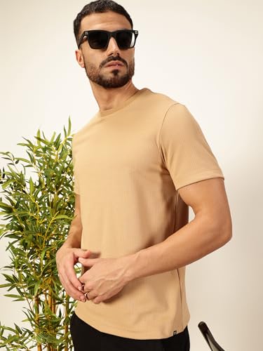Image of Thomas Scott Men's | Solid | Half Sleeve | Slim Fit | Poly Blend | Crew Collar | Casual Tshirt