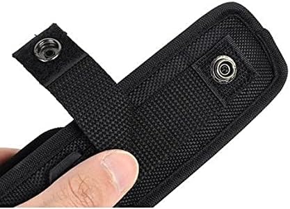 Pack of 2 Holsters Flashlight Buckle Pouch Holster Stretch Nylon Handheld LED Flashlight Belt Carry Case Duty Holder, Black