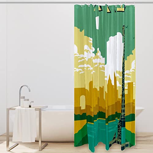 Rideau de douche imperméable Tour Eiffel grand format 183cm - 3