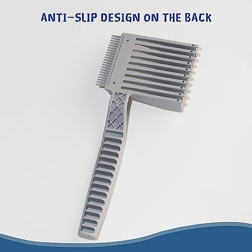 2 Pieces Barber Fade Combs, Professional Hair Cutting Comb Heat Resistant Flattop Comb Clipper Comb Curved Positioning Comb For Men Salon Hairdresser Tools – Gray #TOP2