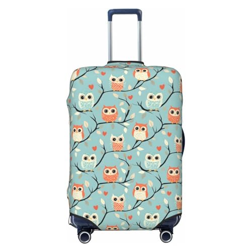 Luggage Cover Protector - Colorful Owl Cute Print Suitcase Covers for Luggage Fit 25-28 Inch Suitcase