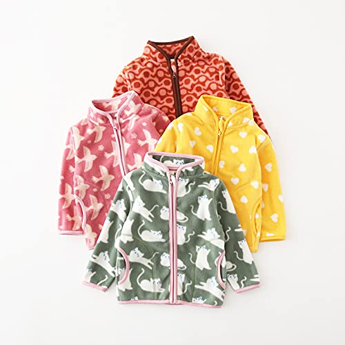 Kids Girls Boys Polar Fleece Jacket Full Zip Warm Jacket Coat Windproof Sweatshirt Thick Coat Toddler Winter Outerwear2