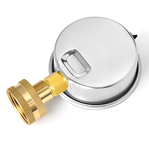 Image of MEANLIN MEASURE 0~200Psi Stainless Steel Frame 3 /4 inch Female 2.5 inch FACE DIAL Liquid Filled Pressure Gauge WOG Water Oil Air Water Pressure Test Table with Sealing Ring
