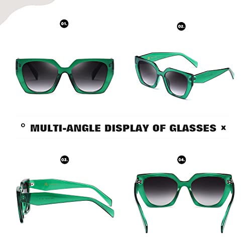 Retro Sunglasses Women and Men Square Trendy Show shades fashion vogue UV Protection sun glasses sunshade4