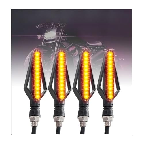 Clignotants moto LED double couleur blanc et rouge à effet défilant - 7