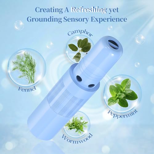 Image of Hion Nausea Relief Inhaler 100% Natural Essential Oil,Dual-Use for Motion Sickness,Morning Sickness,Sea Sickness and Stress with Fast-Acting Relief,Herb+Zestiness