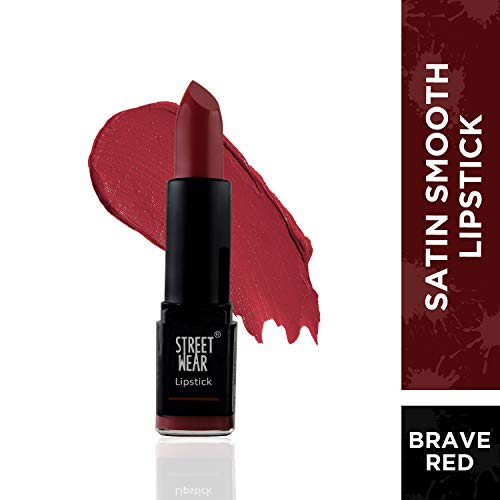 Image of Street Wear Satin Smooth Lipstick, Brave Red, 4.2g