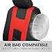 BDK carXS Forza Red Car Seat Covers Full Set, Two-Tone Front Seat Covers with Matching Back Seat Cover for Cars, PolyCloth Protectors with Split Bench Design, Automotive Interior Covers