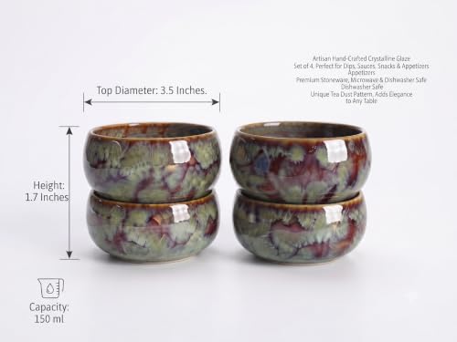 Image of Freakway Artisan Crystalline Glaze Ceramic Bowls (Set of 4)