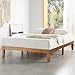Mellow Platform Bed Frame w/Wooden Slats (No Box Spring Needed) Queen Natural