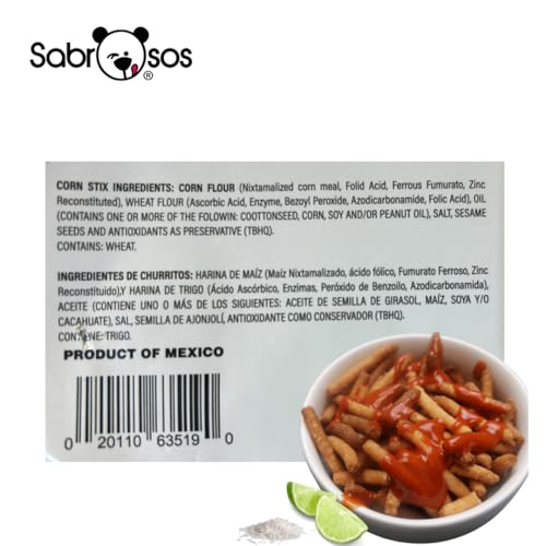 Sabrosos Brand Sesame Corn Sticks - Churritos de Maiz con Ajonjoli - Family Pack (2 x 500g) (2 X 17.6 oz) by Sabrosos Churritos Michoacanos