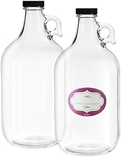 2 Pack – Half Gallon Glass Jugs – Multi Purpose – Heavy Duty