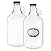 2 Pack - Half Gallon Glass Jugs - Multi Purpose - Heavy Duty - 64 Oz Clear Glass Water Bottles with Airtight Lids and Labels - Great for Kombucha, Cold Brew Coffee, Tea and More - Food Grade BPA Free