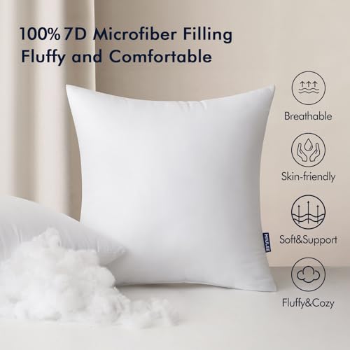 image for MIULEE 18x18 Inch Outdoor Pillow Insert Waterproof Decorative Throw Pi