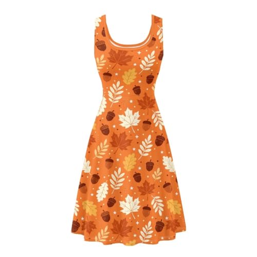 Image of Women Stylish Tank Dresses Sleeveless Round Neck Midi Casual Dress with Pocket for Summer