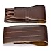 Lanxivi Coffee Leather Fountain Pen Case 3 Divided Slots, Handmade Display Pen Holder, Luxury Pen Sleeve
