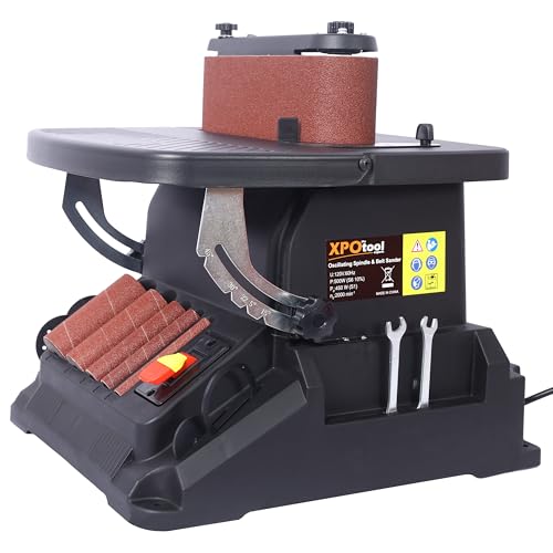2-in-1 Oscillating Spindle and Belt Sander for Woodworking