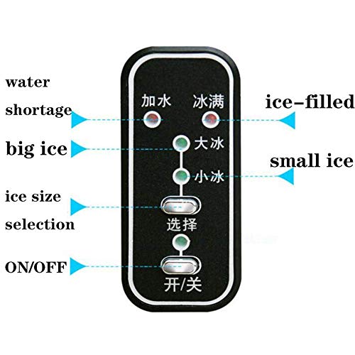 MHGD Eismaschine für Ihr Zuhause, elektrische Mini-Eiswürfelmaschine, Eiswürfelmaschine 2 l Tank 2 Würfelgrößen LED… – Bild 7