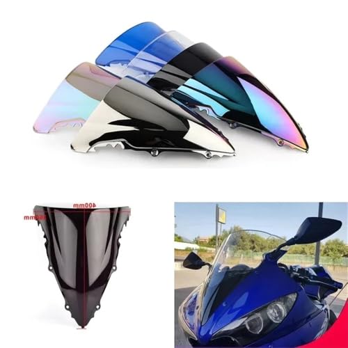 Bulle moto double courbure pour YZF R6 2003-2005 déflecteur vent noir - 4