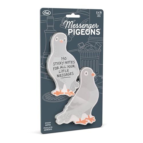Blocs-notes pigeons Genuine Fred de 75 feuilles pour organiser vos notes de bureau