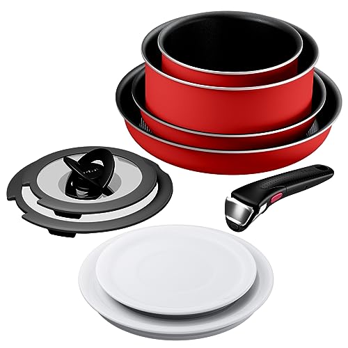 Ingenio Paprika Red Tefal Kochgeschirr, 9-teilig, für alle Herde außer Induktion, L1519292