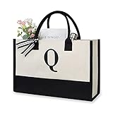 TOPDesign Bolsa de playa de lona inicial, Q