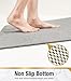 HITSLAM Shower mat Non Slip, 24 x 16 Inch Bath Mat for Tub with Drain Holes, Soft PVC Loofah Bathtub Mat Non Slip, Quick Drying Bathroom Shower Mat, Grey
