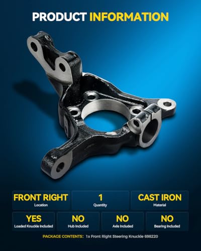 Image of PHILTOP Front Right Steering Knuckle for 2005-2014 Subaru Outback