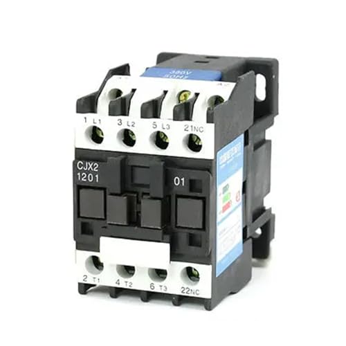 Contactor trifásico AC 380V modelo CJX2-1201 de 12A para automatización de 3 polos 1