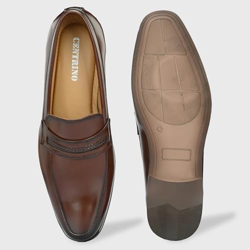 Image of Centrino Mens 6537 Formal Shoe for Men | Soft Cushioned Insole for All-Day Comfort | Stylish & Elegant Design | Perfect for Office, Business Casual & Formal Attire 6537-1 Black 11
