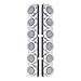 Peterbilt Rear Air Cleaner Bracket w/ 12 Flat LED Lights & Bezel - Red LED/Clear Lens