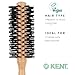 Kent V04 Vegan Round Brush - 45mm Bristles by Kent Brushes, Cruelty-Free Hair Brush with BioniFil Filaments for Blowouts, Volume, Curls, All Hair Types, Wooden Handle, Travel Size, Made in England