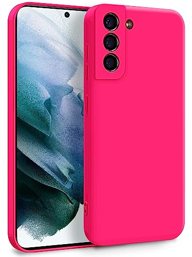 MyGadget Coque pour Samsung Galaxy S21 Plus - Case TPU Souple & Soft avec Doublure Microfibre - Cover Protection Extra Fine & Légère Rose Foncé
